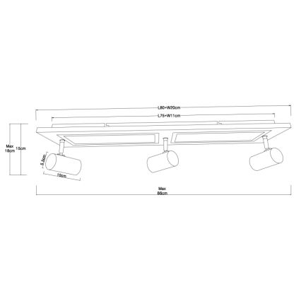 Globo - LED Σποτ LED/24W/230V + 3xGU10/5W