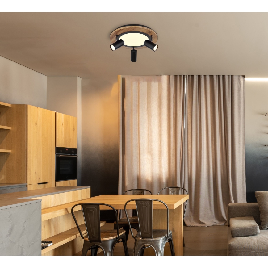 Globo - LED Σποτ 3xGU10/5W/230V + LED/15W/230V