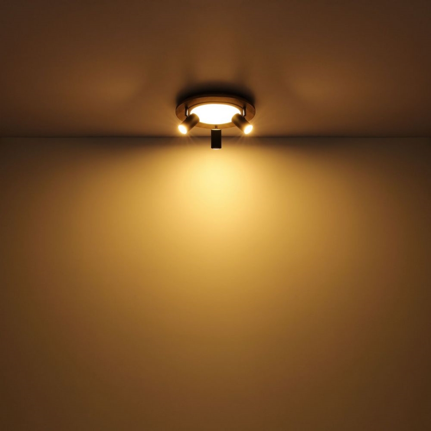 Globo - LED Σποτ 3xGU10/5W/230V + LED/15W/230V