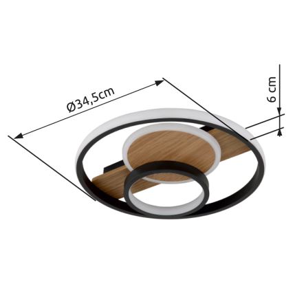 Globo - Φωτιστικό οροφής LED LED/24W/230V