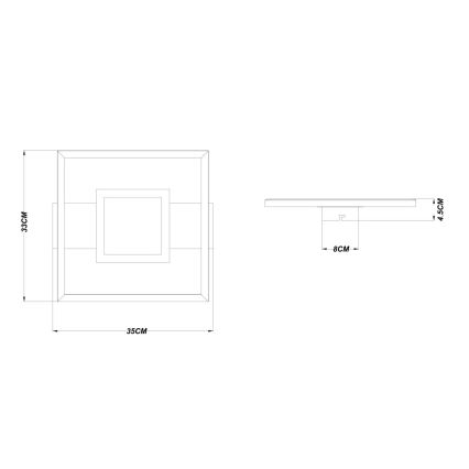 Globo - Φωτιστικό οροφής LED/18W/230V 3000K 35x33 cm