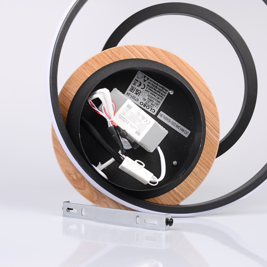 Globo - Φωτιστικό οροφής LED LED/24W/230V μαύρο