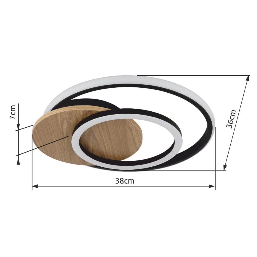 Globo - Φωτιστικό οροφής LED LED/24W/230V μαύρο
