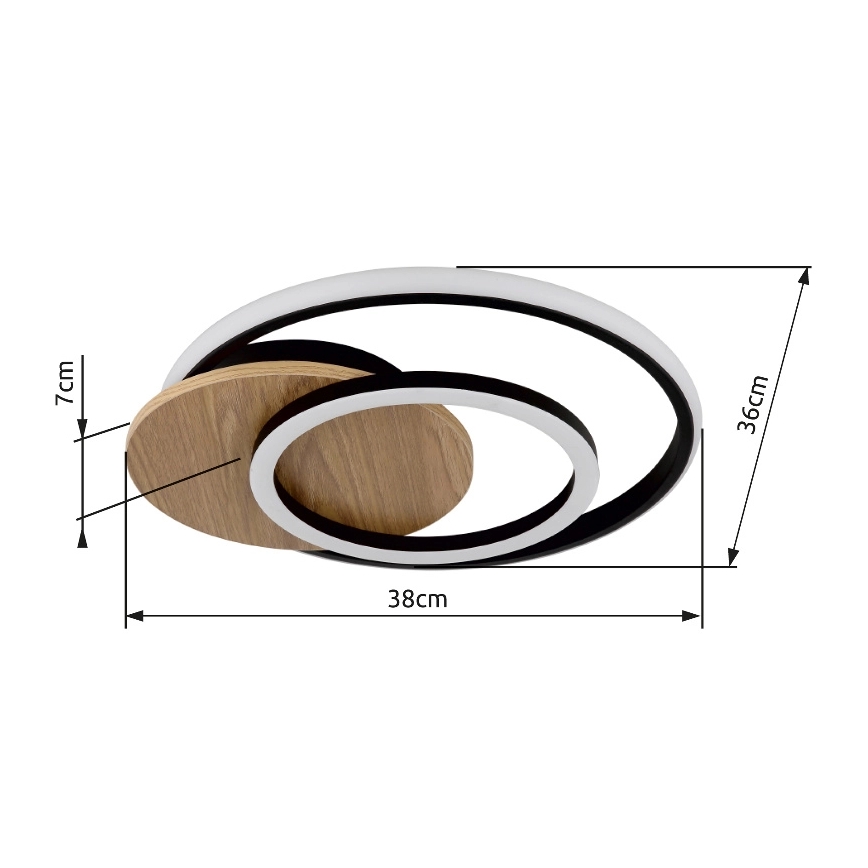 Globo - Φωτιστικό οροφής LED LED/24W/230V μαύρο