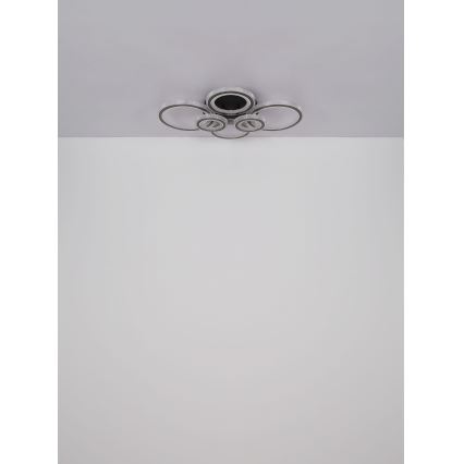 Globo - LED Ρυθμιζόμενο Φωτιστικό Οροφής LED/60W/230V 2700-6000K 56x78 εκ. ανθρακί + τηλεχειριστήριο