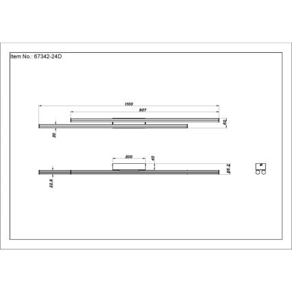 Globo - Φωτιστικό οροφής LED LED/24W/230V 3000K μαύρο