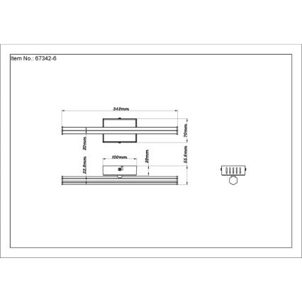 Globo - Φωτιστικό οροφής LED LED/6W/230V 3000K μαύρο