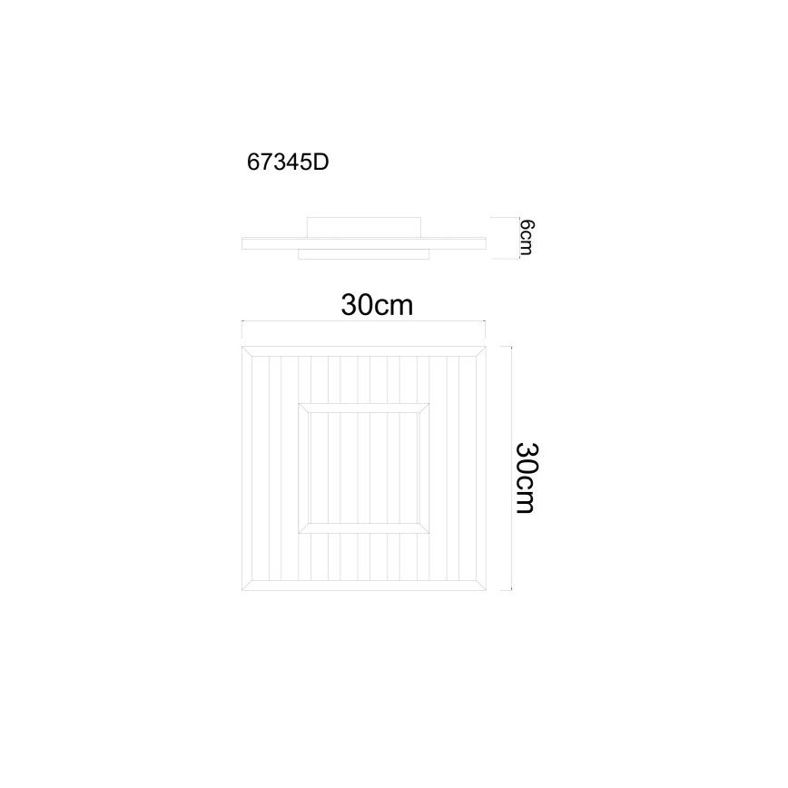 Globo - LED Οροφιαίο φωτιστικό LED/18W/230V 3000K 30x30 cm