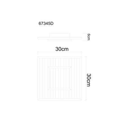Globo - LED Οροφιαίο φωτιστικό LED/18W/230V 3000K 30x30 cm