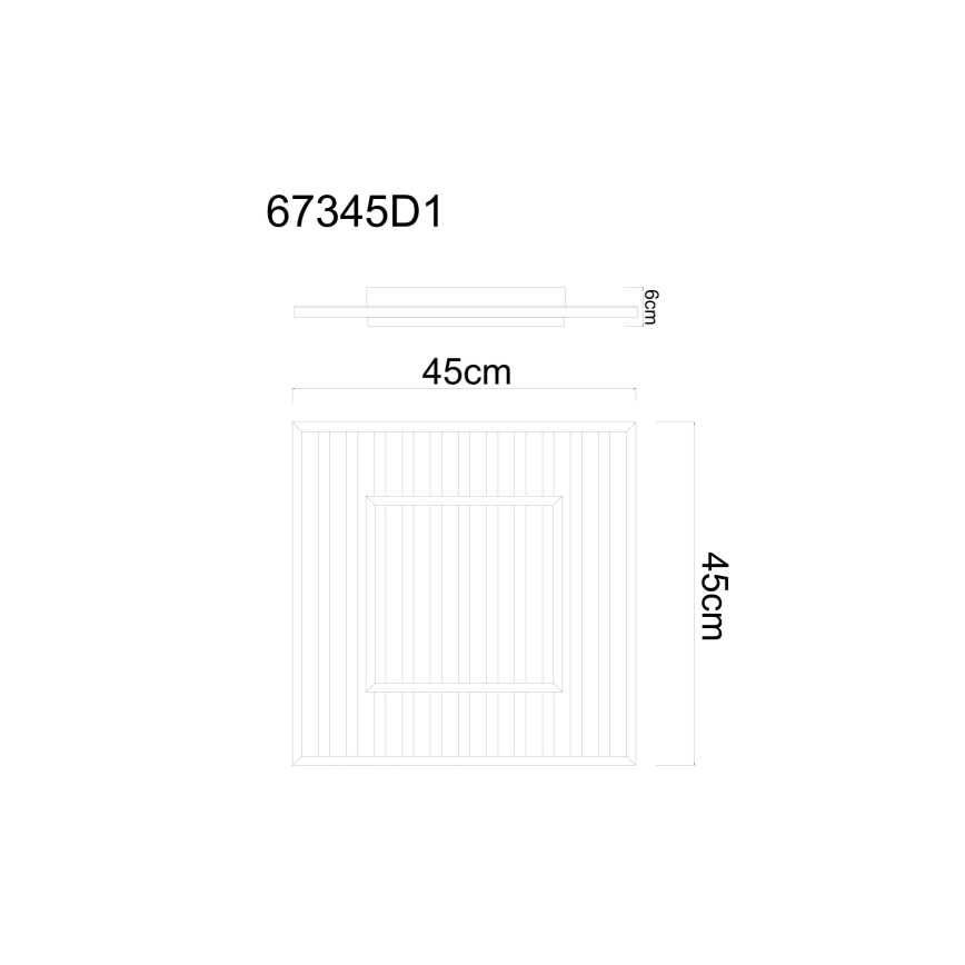 Globo - LED Οροφιαίο φωτιστικό LED/36W/230V 3000K 45x45 cm