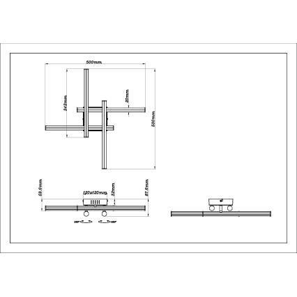 Globo - Φωτιστικό οροφής LED LED/24W/230V 4000K ματ χρώμιο