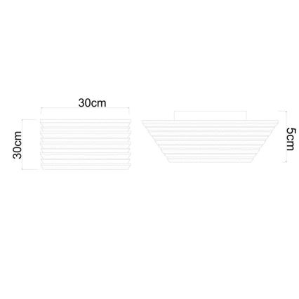 Globo - Φωτιστικό οροφής LED, 15W, 230V, 3000K, 30x30 cm