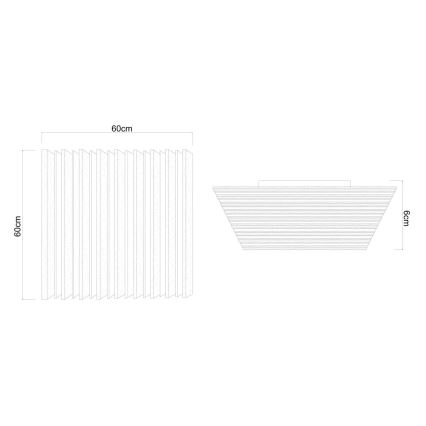 Globo - Ρυθμιζόμενο LED φωτιστικό οροφής LED/40W/230V 2700-6000K 60x60 cm + τηλεχειριστήριο