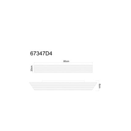 Globo - Φωτιστικό οροφής LED LED/30W/230V 3000K 80x20 cm ξύλο