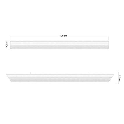 Globo - Ρυθμιζόμενο LED φωτιστικό οροφής LED/40W/230V 2700-6000K 30x120 cm + τηλεχειριστήριο