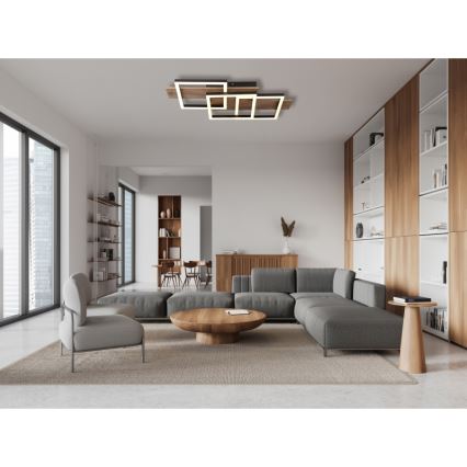 Globo - Φωτιστικό οροφής LED LED/24W/230V 3000K 33x58 cm καφέ/μαύρο