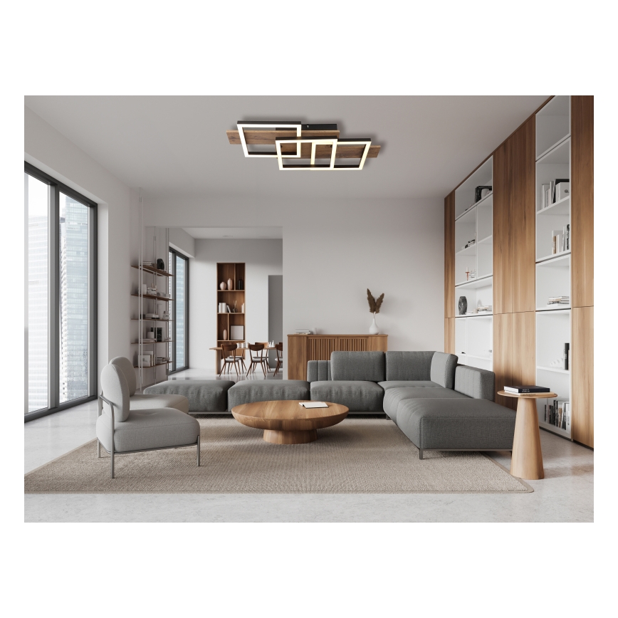 Globo - Φωτιστικό οροφής LED LED/24W/230V 3000K 33x58 cm καφέ/μαύρο