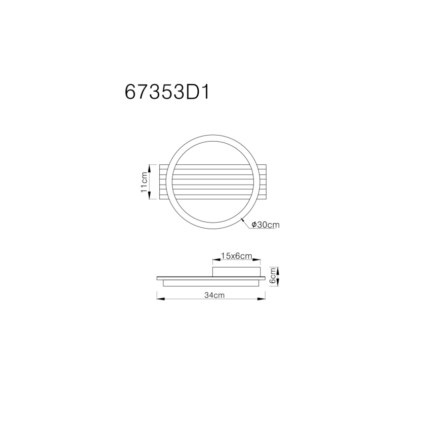 Globo - Φωτιστικό οροφής LED LED/12W/230V 3000K 30x34 cm