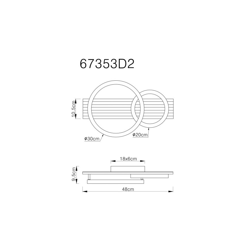 Globo - Φωτιστικό οροφής LED LED/18W/230V 3000K 30x48 cm