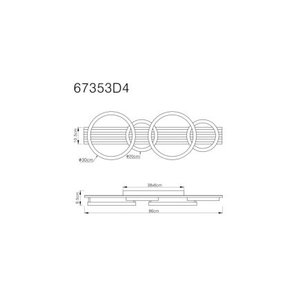 Globo - Φωτιστικό οροφής LED LED/30W/230V 3000K 30x86 cm
