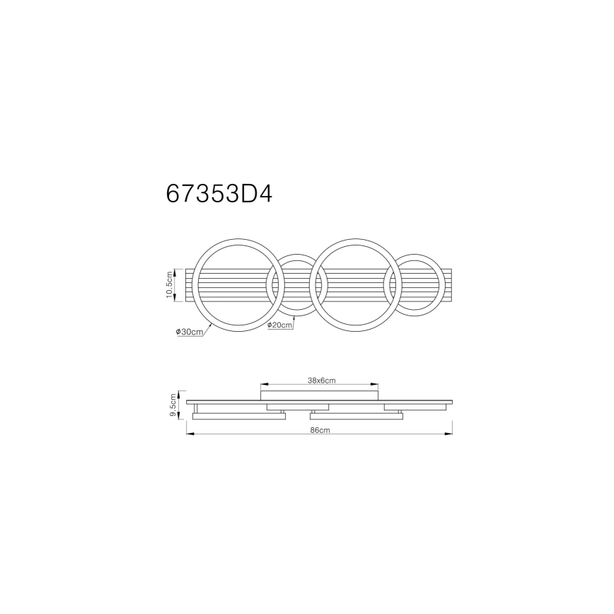 Globo - Φωτιστικό οροφής LED LED/30W/230V 3000K 30x86 cm