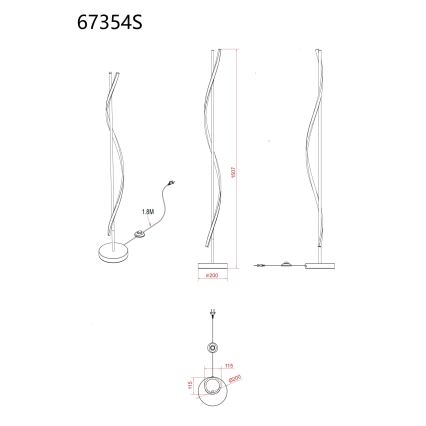 Globo - Επιδαπέδιο φωτιστικό LED/30W/230V 3000K