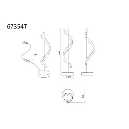Globo - Επιτραπέζιο φωτιστικό LED LED/12,5W/230V 3000K