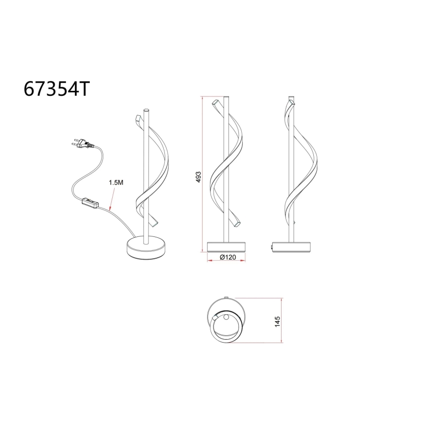 Globo - Επιτραπέζιο φωτιστικό LED LED/12,5W/230V 3000K