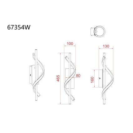 Globo - LED φωτιστικό τοίχου LED/12,5W/230V 3000K