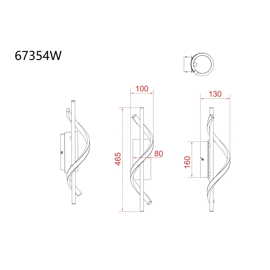 Globo - LED φωτιστικό τοίχου LED/12,5W/230V 3000K