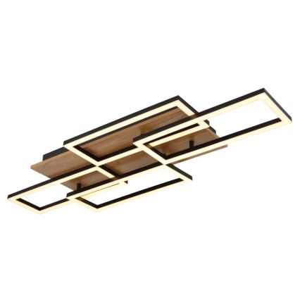 Globo - Ρυθμιζόμενο φωτιστικό οροφής LED LED/40W/230V 2700-6500K 32,5x87,5 cm καφέ/μαύρο + τηλεχειριστήριο