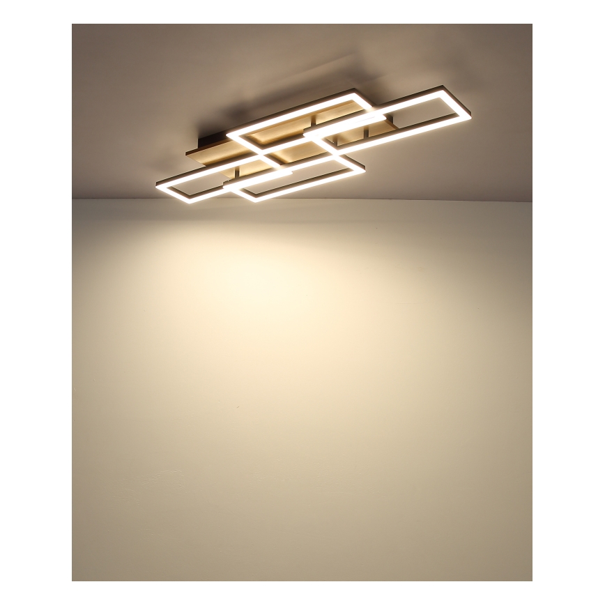 Globo - Ρυθμιζόμενο φωτιστικό οροφής LED LED/40W/230V 2700-6500K 32,5x87,5 cm καφέ/μαύρο + τηλεχειριστήριο