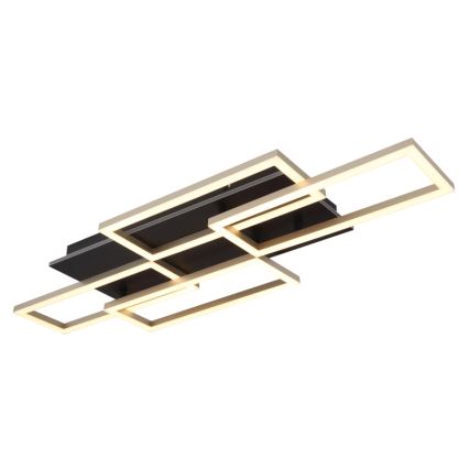 Globo - Ρυθμιζόμενο LED φωτιστικό οροφής LED/40W/230V 2700-6500K 32,5x87,5 cm μαύρο + τηλεχειριστήριο