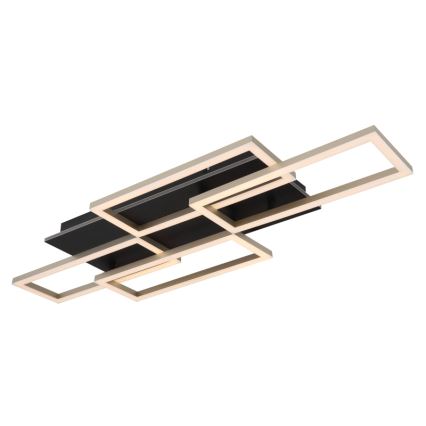 Globo - Ρυθμιζόμενο LED φωτιστικό οροφής LED/40W/230V 2700-6500K 32,5x87,5 cm μαύρο + τηλεχειριστήριο