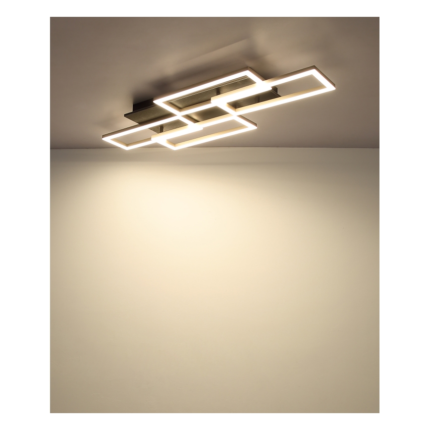 Globo - Ρυθμιζόμενο LED φωτιστικό οροφής LED/40W/230V 2700-6500K 32,5x87,5 cm μαύρο + τηλεχειριστήριο