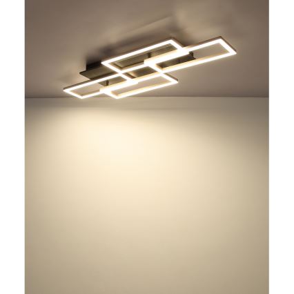 Globo - Ρυθμιζόμενο LED φωτιστικό οροφής LED/40W/230V 2700-6500K 32,5x87,5 cm μαύρο + τηλεχειριστήριο