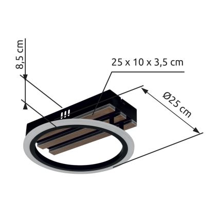 Globo - LED Φωτιστικό οροφής LED/10W/230V 3000/4200/6000K