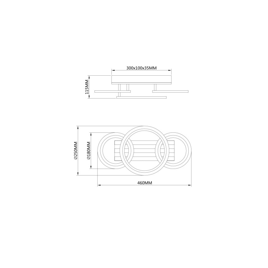 Globo - Φωτιστικό οροφής LED LED/21W/230V 3000/4200/600K 25x46 cm