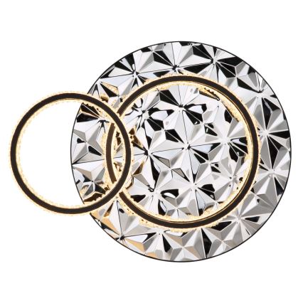 Globo - Φωτιστικό οροφής LED LED/24W/230V 3000K 40x50,5 cm μαύρο/γυαλιστερό χρώμιο