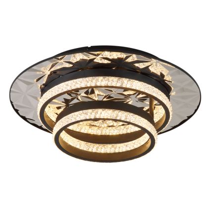 Globo - Φωτιστικό οροφής LED LED/24W/230V 3000K 40x50,5 cm μαύρο/γυαλιστερό χρώμιο