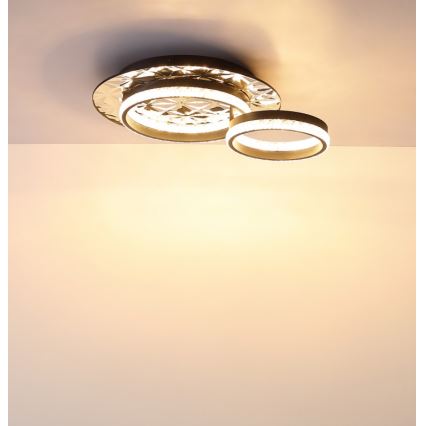 Globo - Φωτιστικό οροφής LED LED/24W/230V 3000K 40x50,5 cm μαύρο/γυαλιστερό χρώμιο