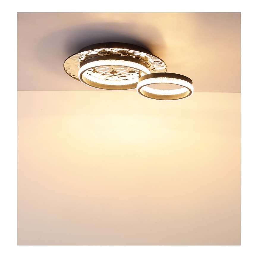 Globo - Φωτιστικό οροφής LED LED/24W/230V 3000K 40x50,5 cm μαύρο/γυαλιστερό χρώμιο