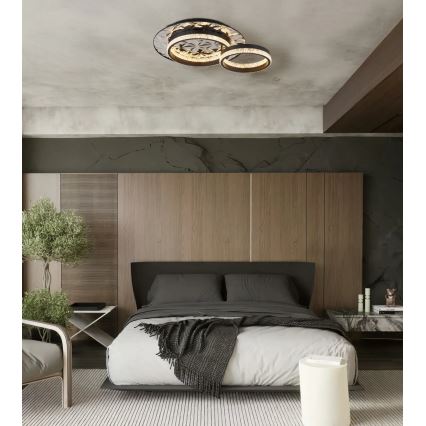 Globo - Φωτιστικό οροφής LED LED/24W/230V 3000K 40x50,5 cm μαύρο/γυαλιστερό χρώμιο