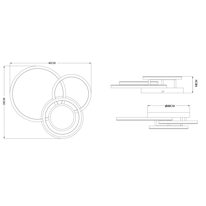 Globo - Φωτιστικό οροφής LED LED/40W/230V 3000K 49x39 cm