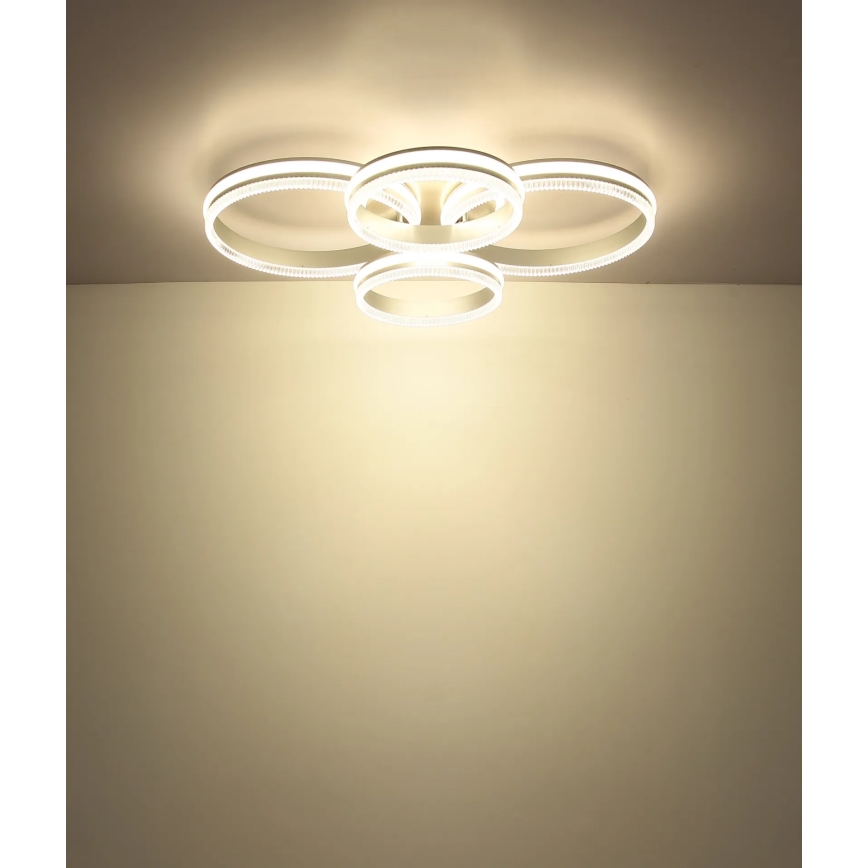 Globo - Ρυθμιζόμενο LED φωτιστικό οροφής LED/90W/230V 2700-6000K ασημί + τηλεχειριστήριο