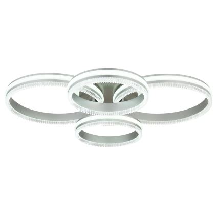 Globo - Ρυθμιζόμενο LED φωτιστικό οροφής LED/90W/230V 2700-6000K ασημί + τηλεχειριστήριο