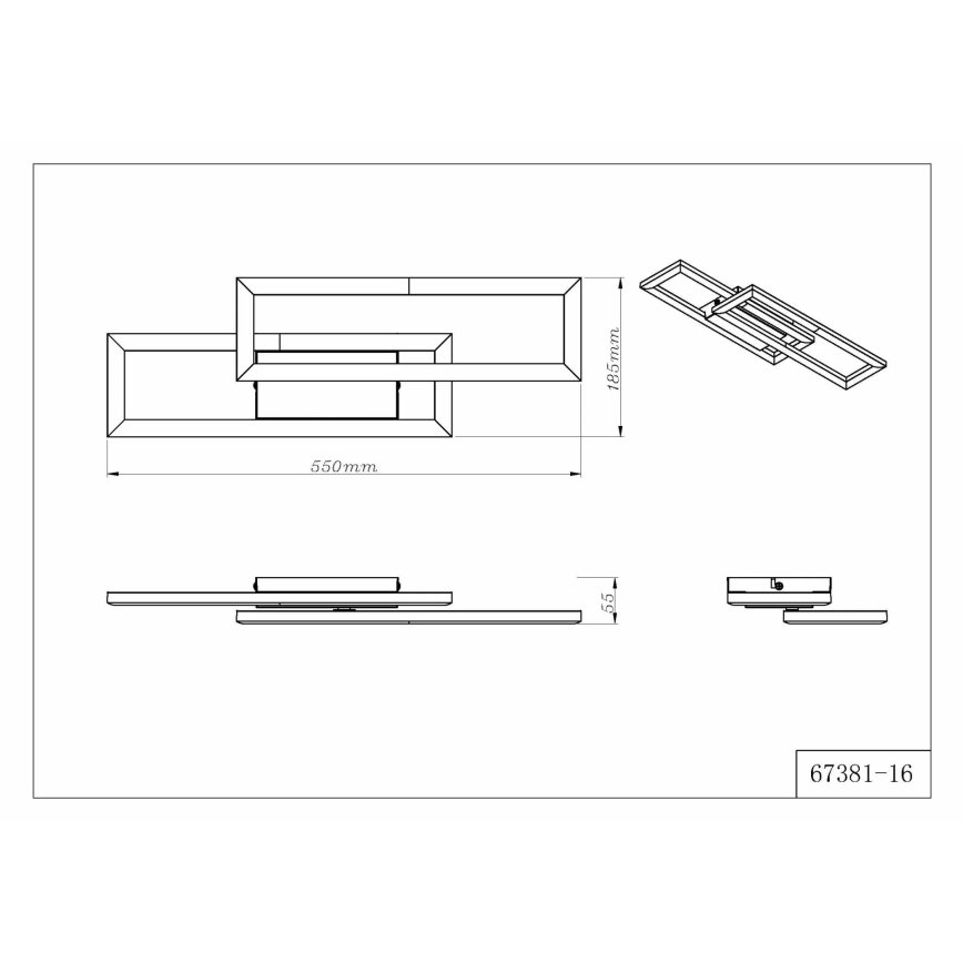 Globo - LED Φωτιστικό οροφής LED/16W/230V 3000/4000/6000K