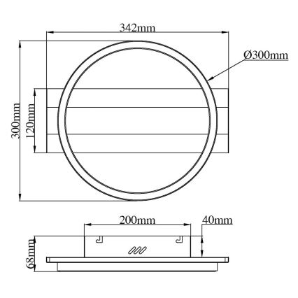 Globo - Φωτιστικό οροφής LED 24W/230V 4000K 30x34,2 cm