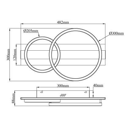 Globo - LED φωτιστικό οροφής LED/30W/230V 4000K 30x48,2 cm