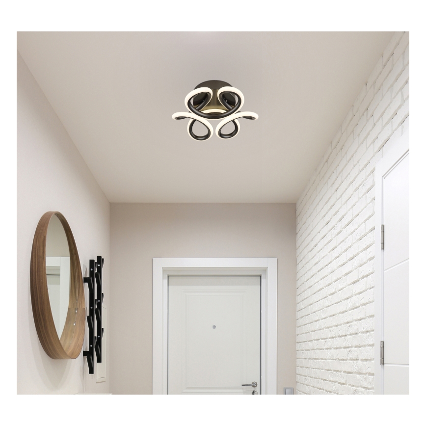 Globo - LED Οροφωτιστικό LED/24W/230V 2700/4000/6000K διάμ. 26 εκ. μαύρο